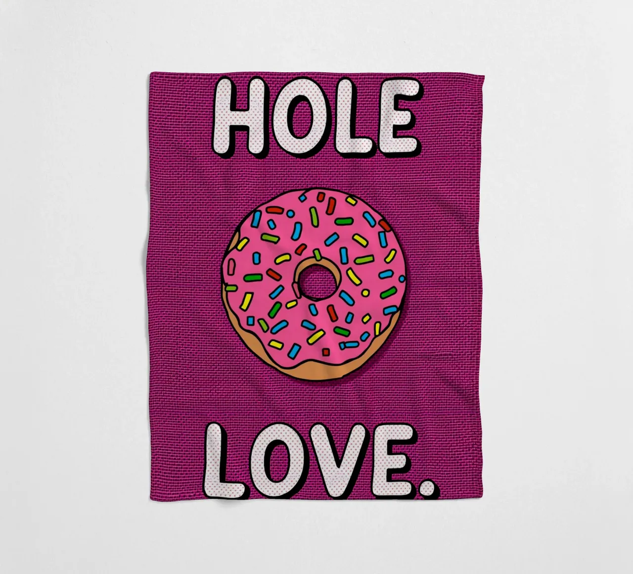 Ciambella con "buco d'amore" coperta in pile da DesignDoodle