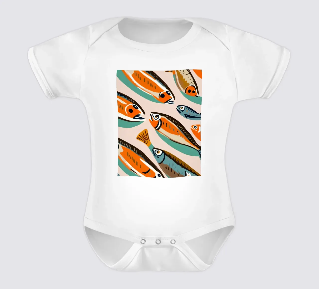 Sardine body neonato maniche corte da 83oranges