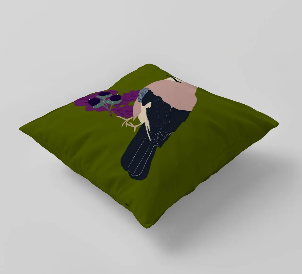 Eichelhäher cuscino da Sophie Augustin Illustration