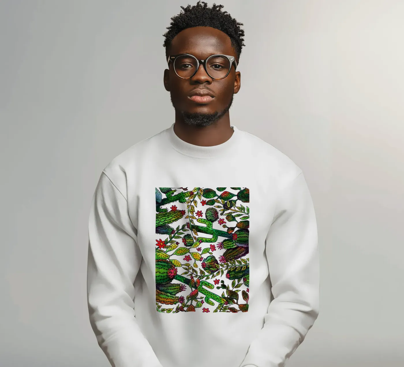 Cactus Pattern sweatshirt by KP Design