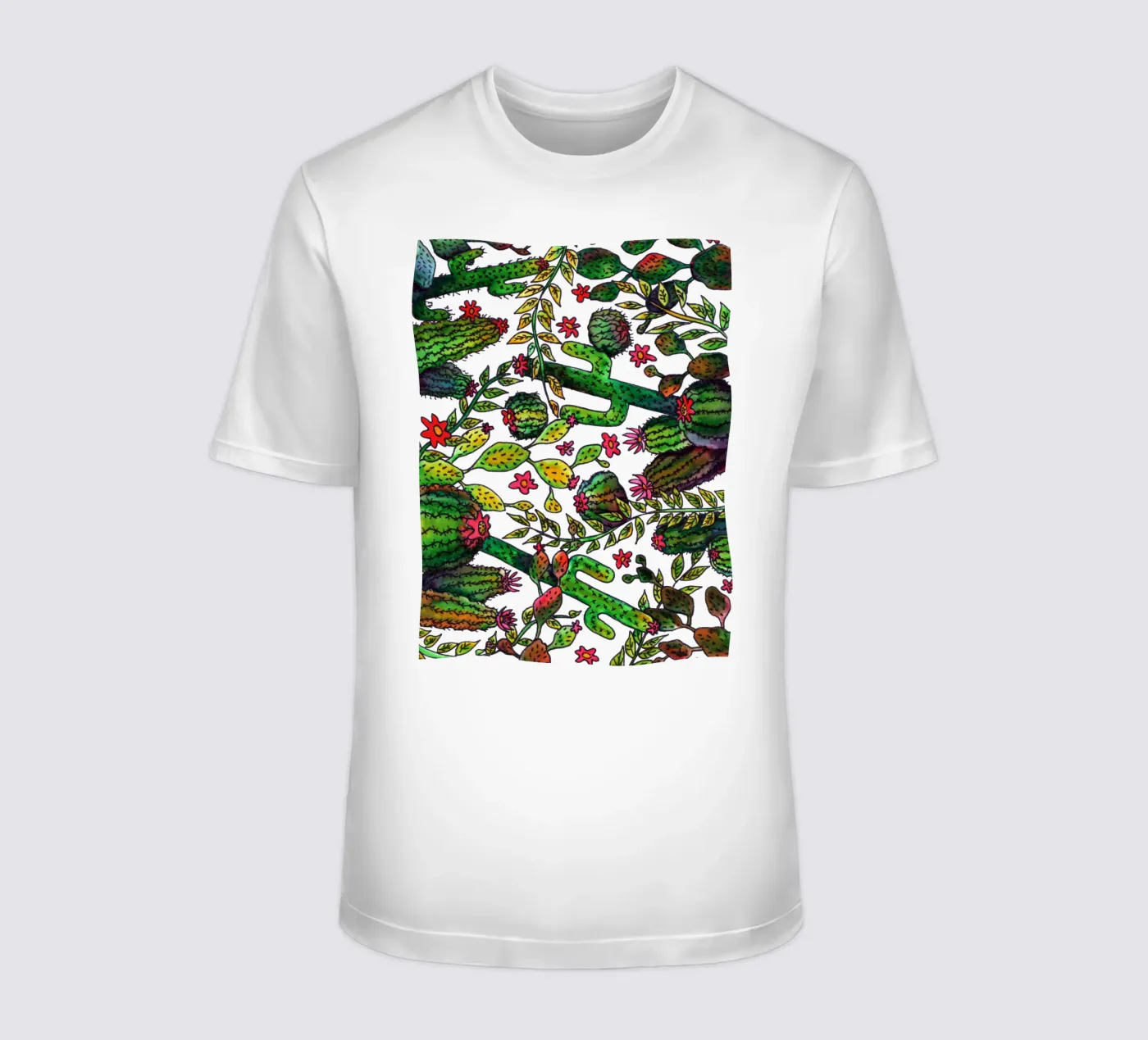 Cactus patroon t-shirt van KP Design