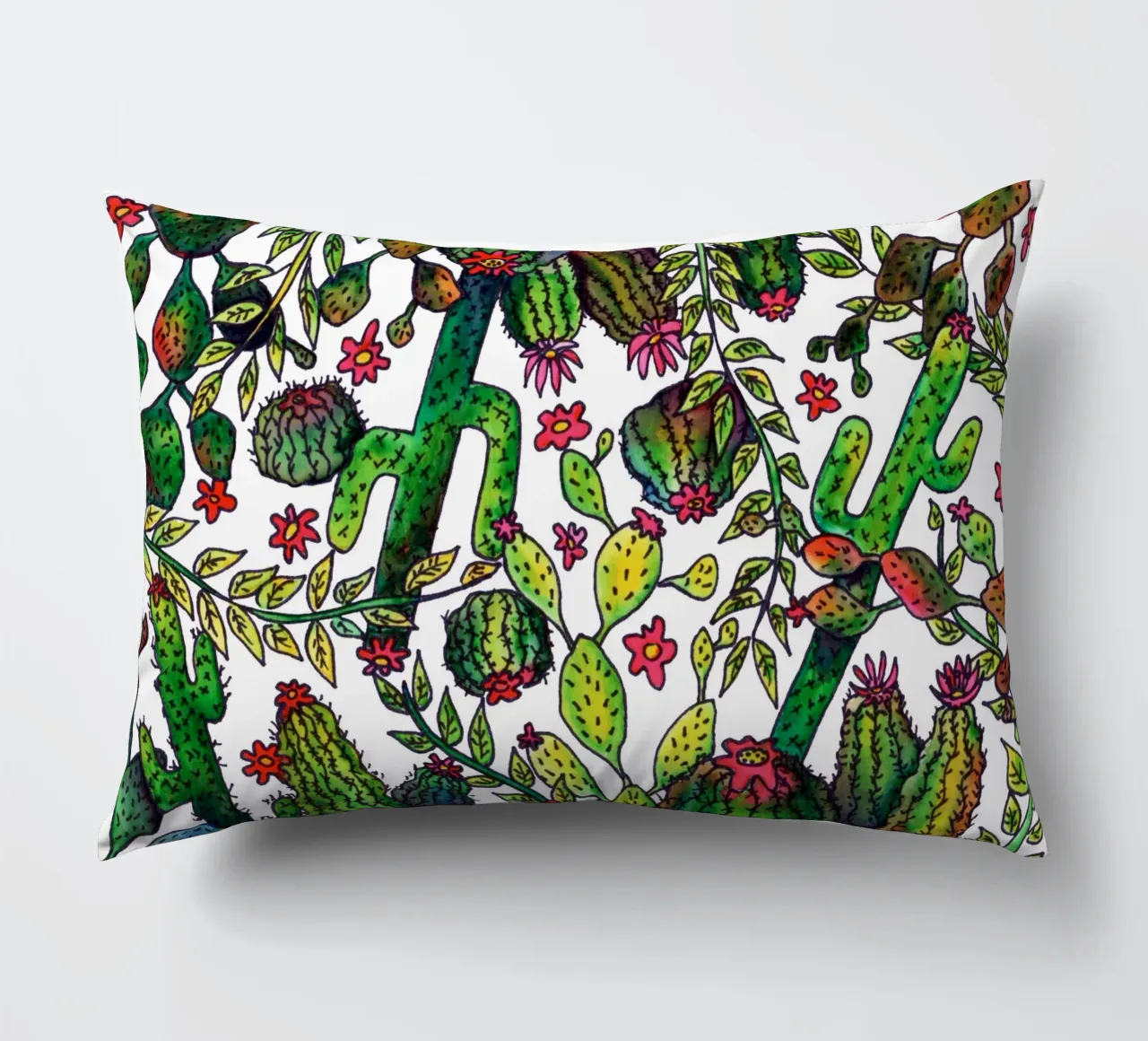 Cactus Pattern decorative cushion by KP Design