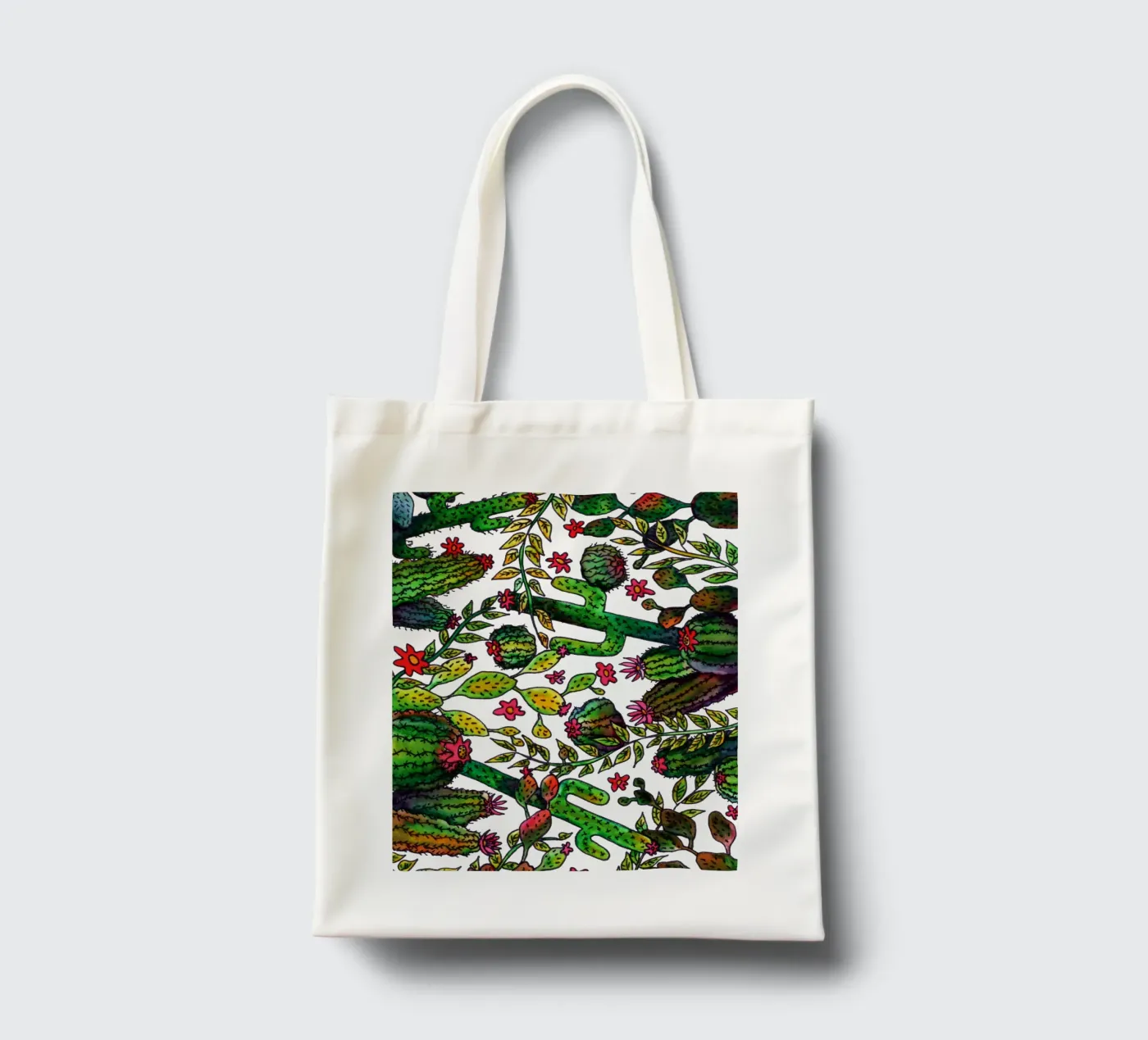 Cactus Pattern tote bag by KP Design