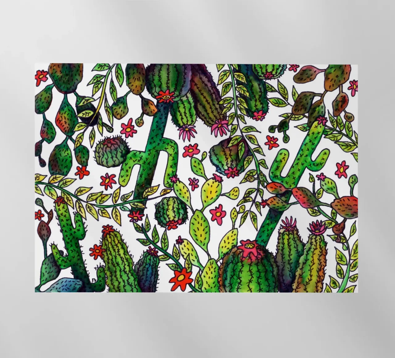 Cactus patroon backlit folie van KP Design