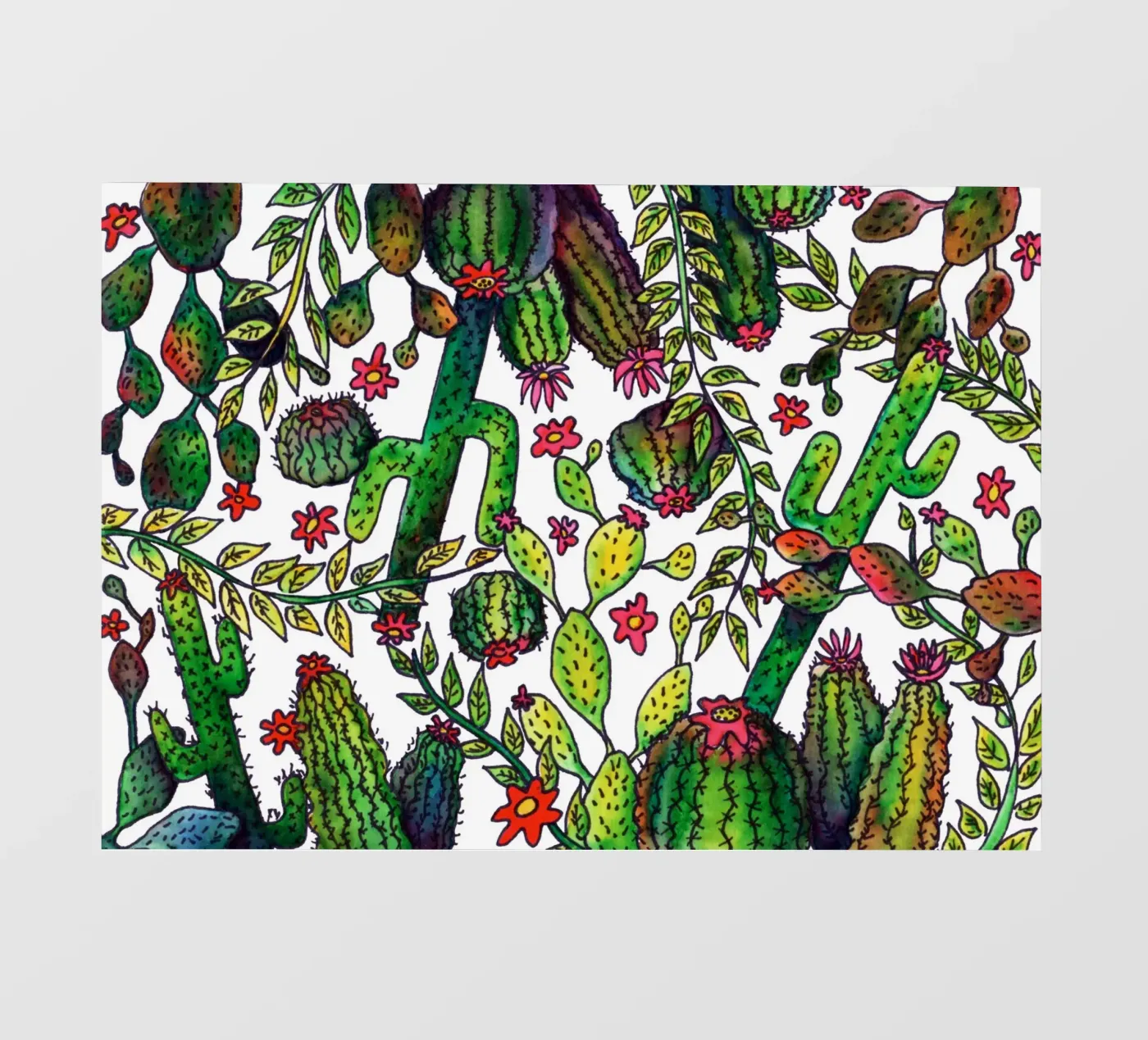 Cactus Pattern backlit film by KP Design