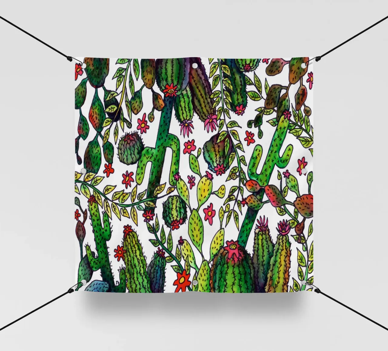 Motivo del cactus telo in pvc da KP Design