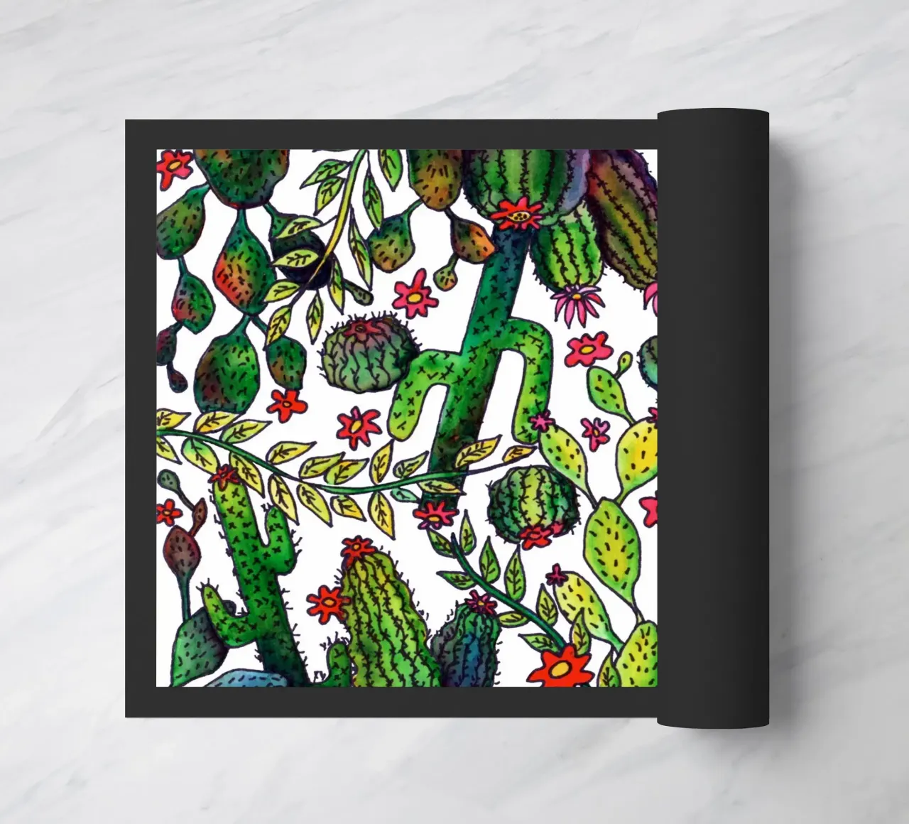 Cactus Pattern doormat by KP Design