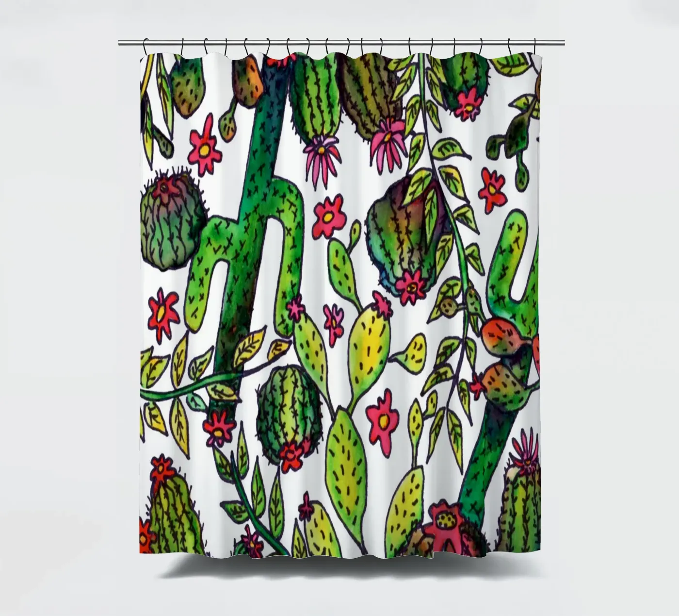 Cactus Pattern tenda da doccia da KP Design