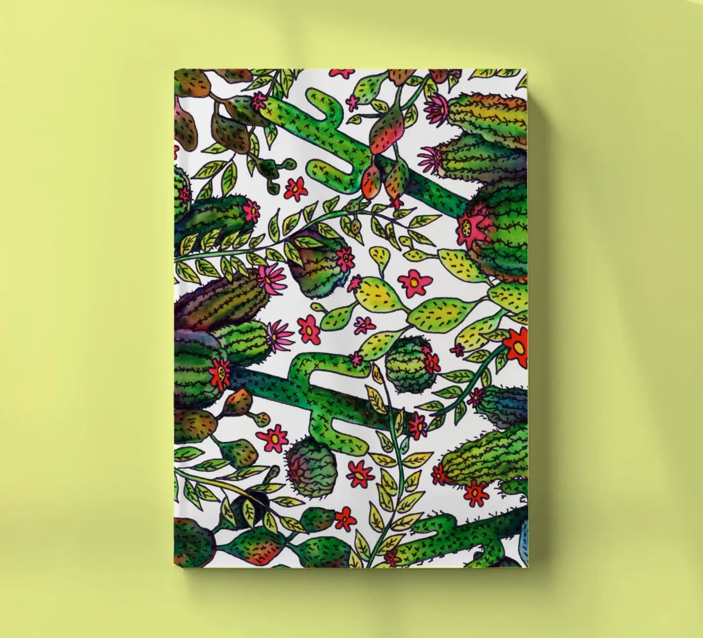 Kaktus-Muster Notizbuch von KP Design