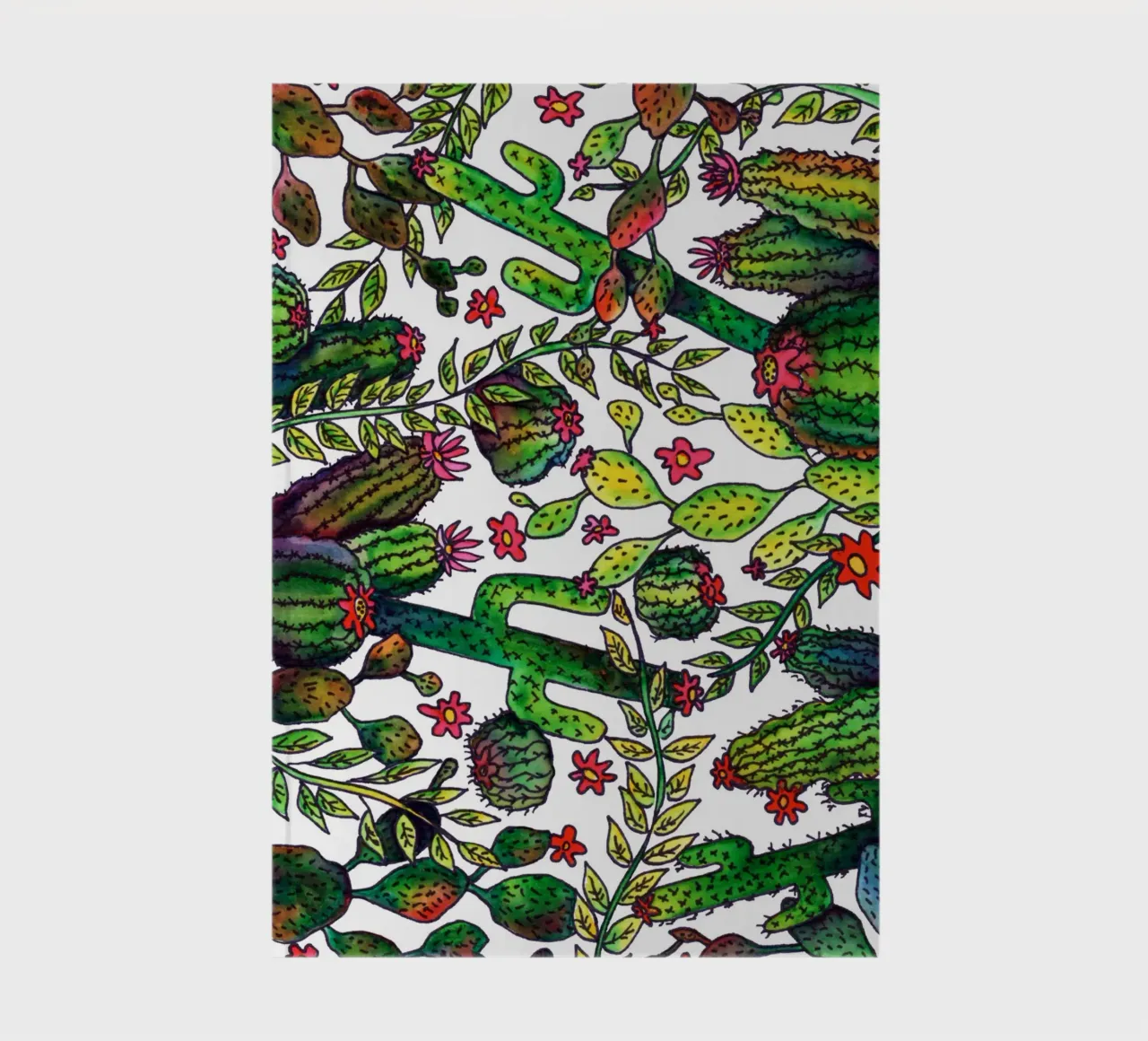 Cactus Pattern notebook by KP Design