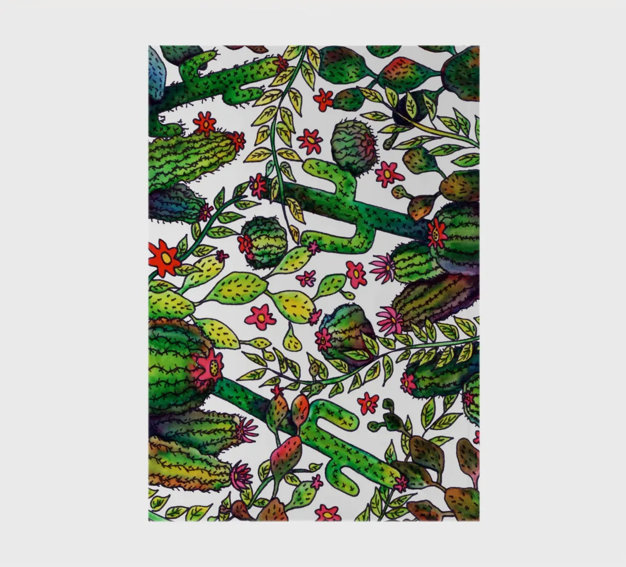 Cactus Pattern notebook by KP Design