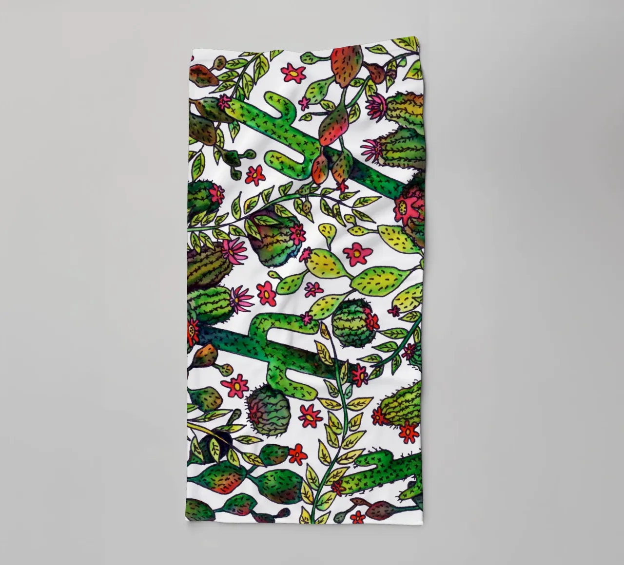 Cactus Pattern towel by KP Design