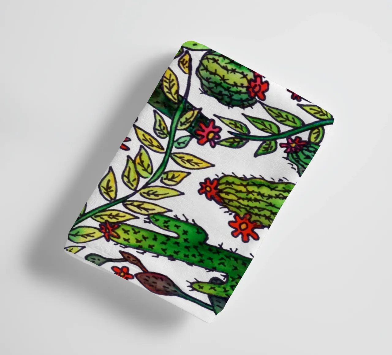Cactus Pattern towel by KP Design
