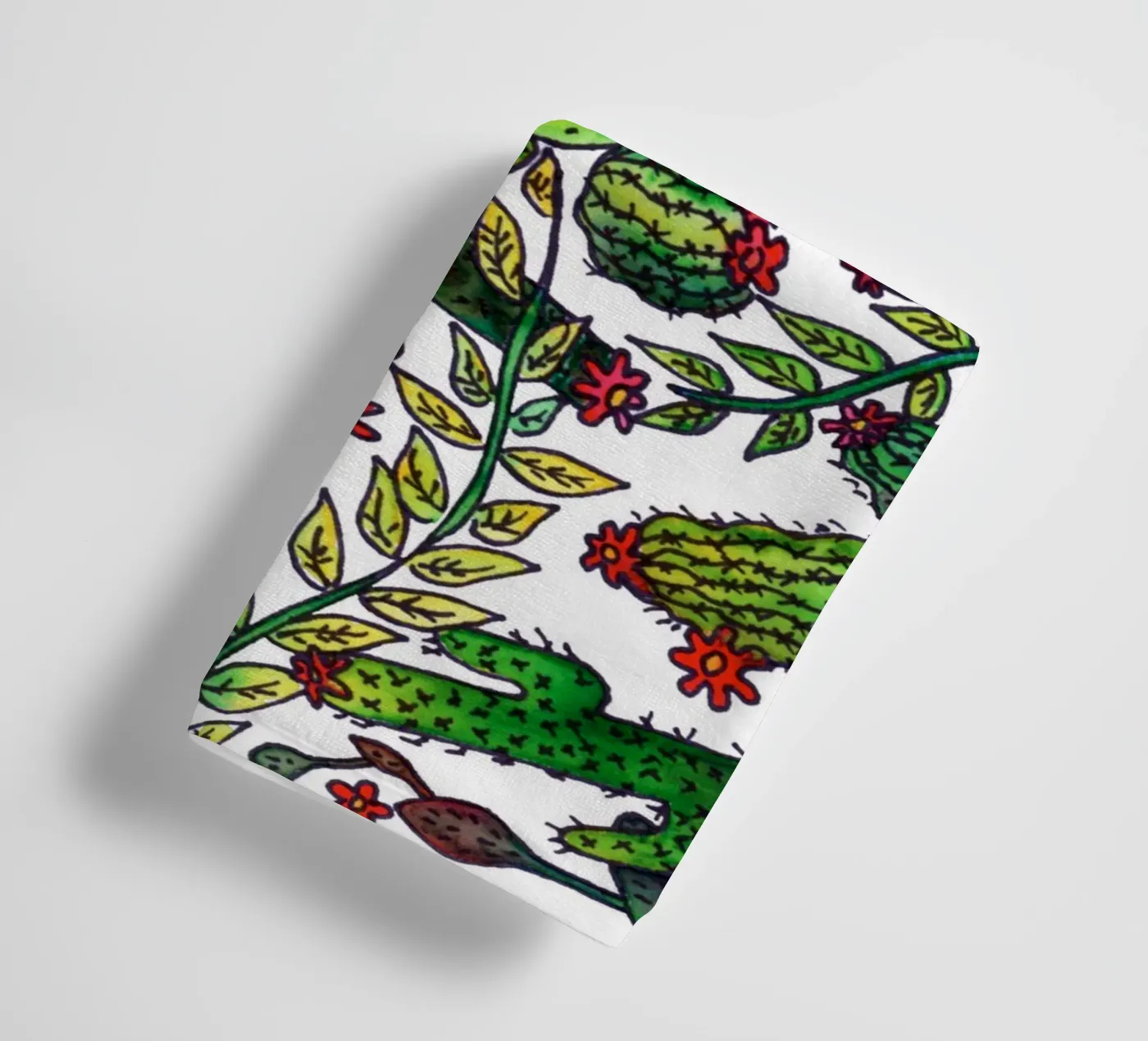 Cactus patroon badhanddoek van KP Design