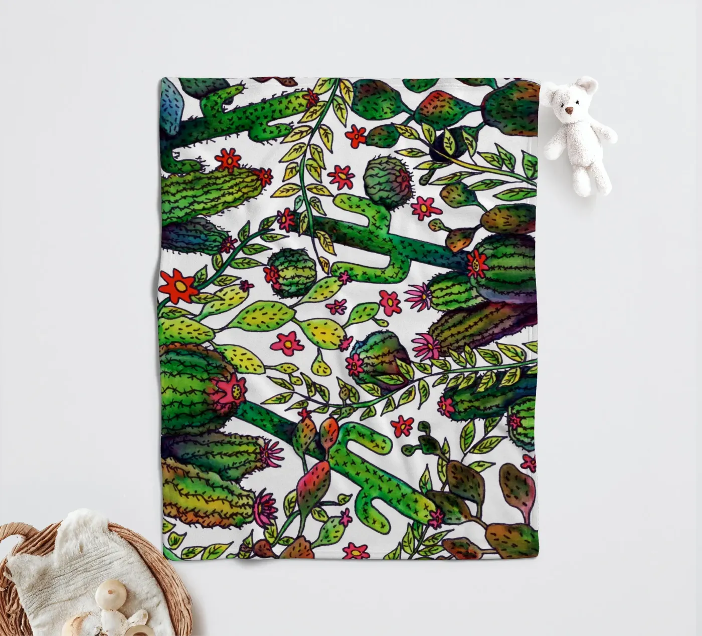 Motivo del cactus coperta in pile da KP Design