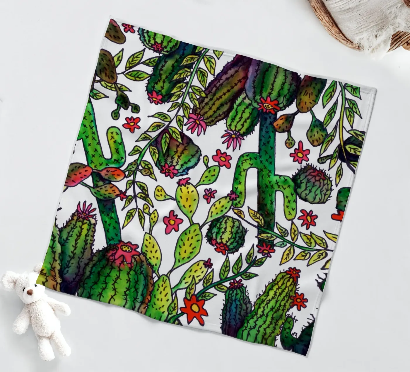 Motivo del cactus coperta in pile da KP Design