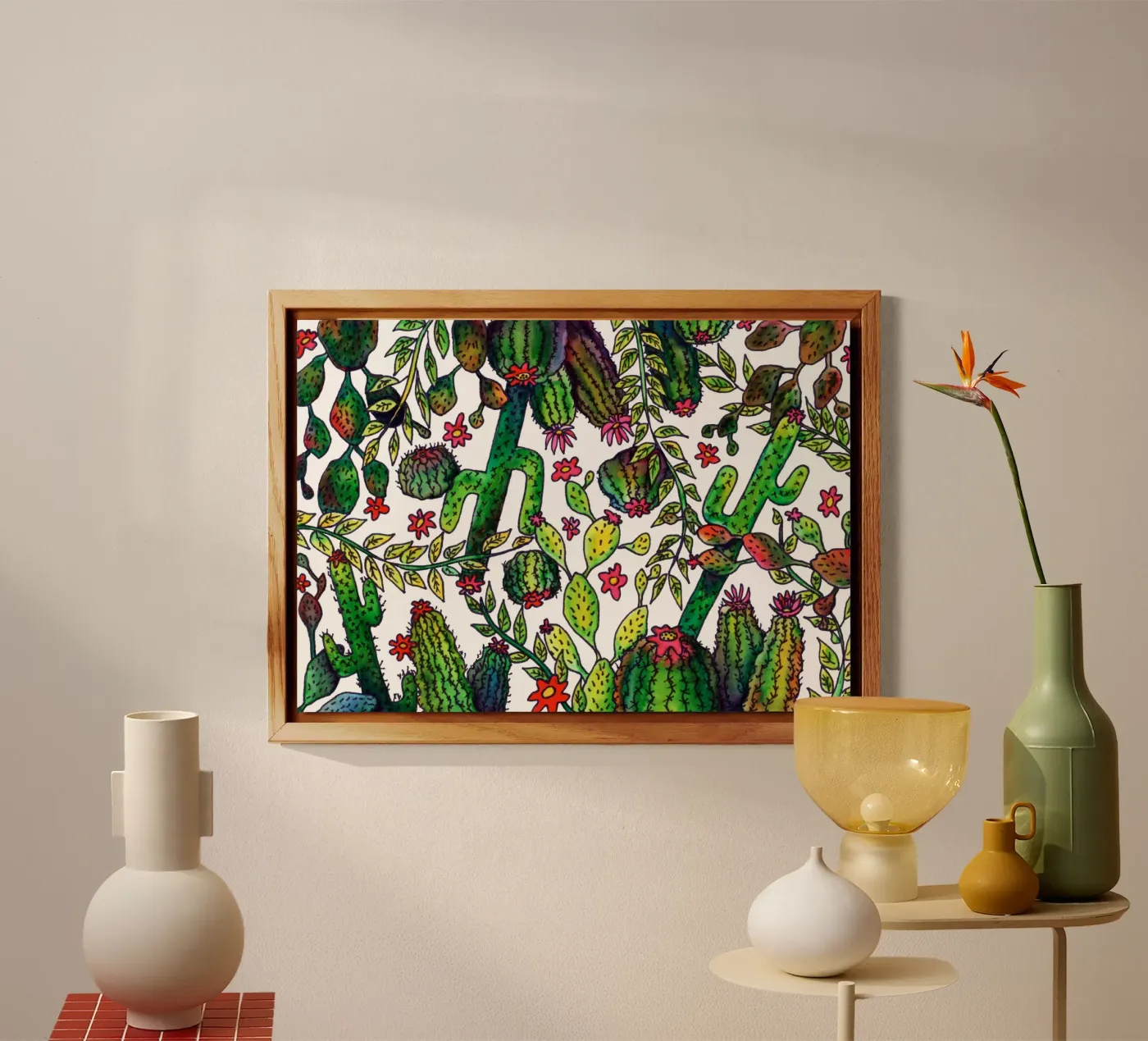 Motif de cactus panneau forex de KP Design