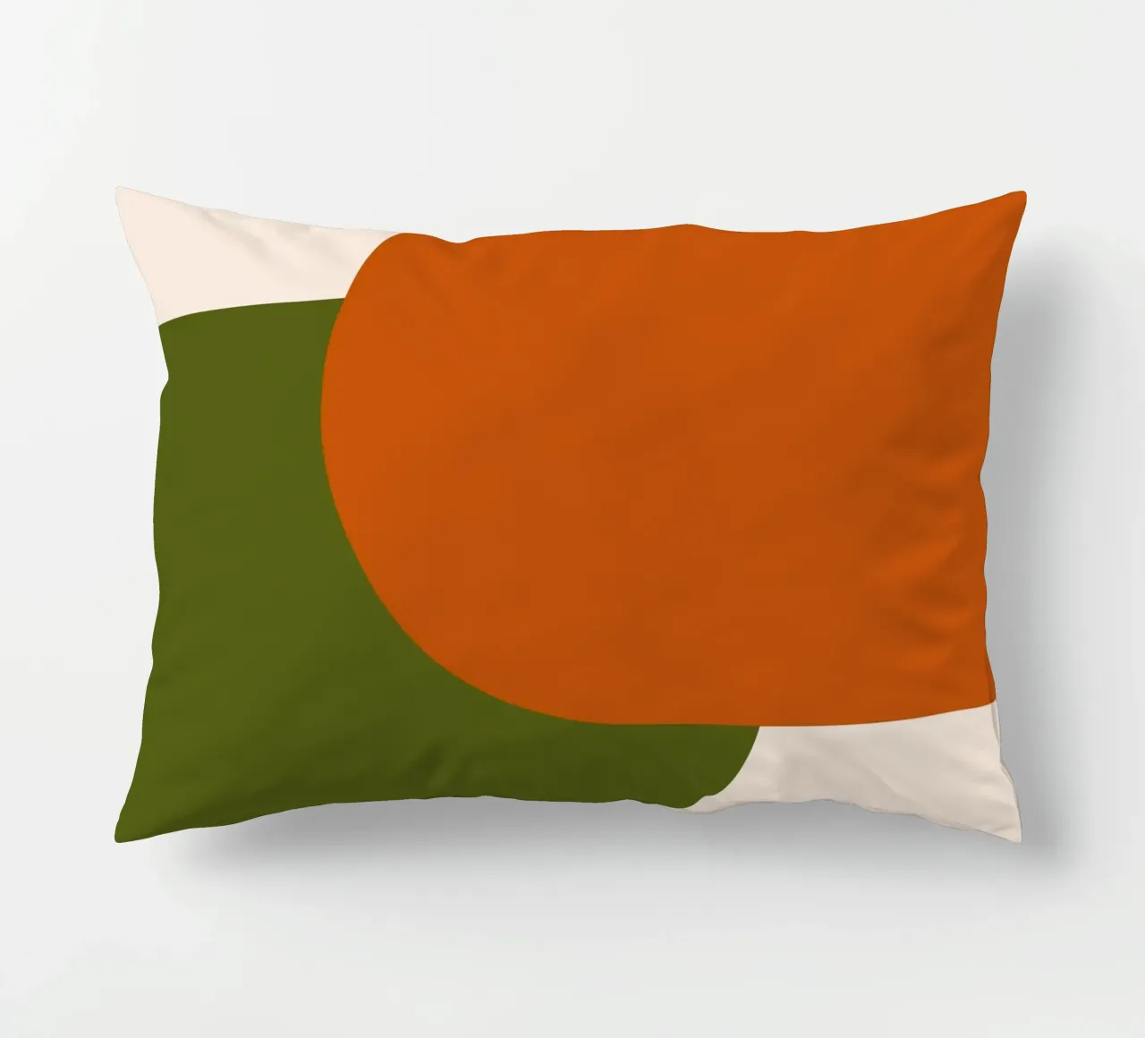 Orange Green Colorblocks cuscino da TijanaArtStudio88