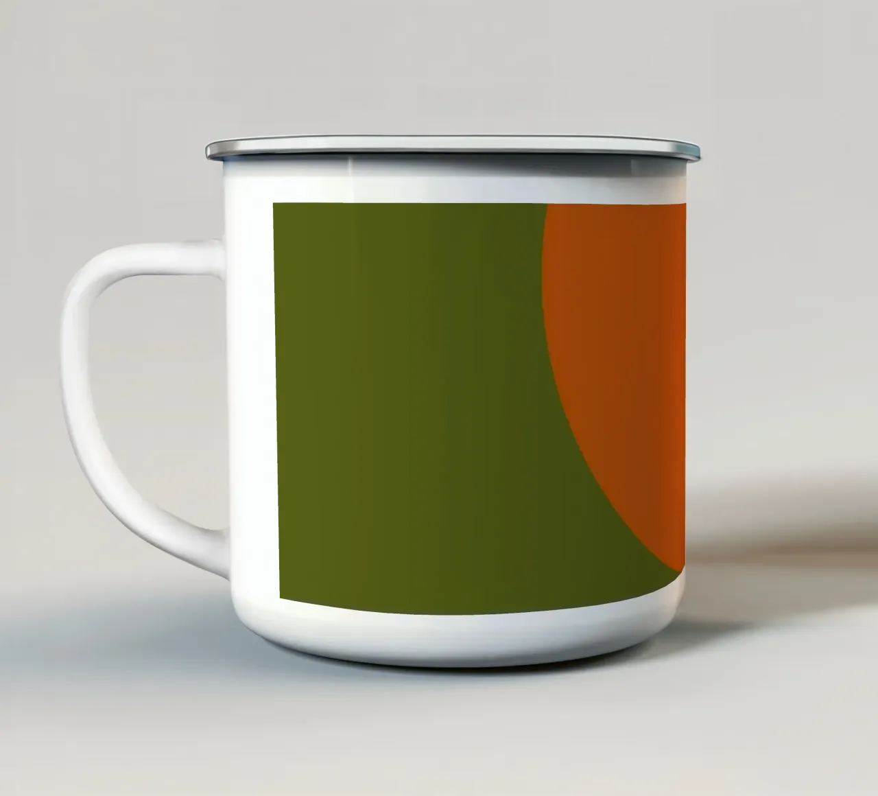 Orange Green Colorblocks tazza in smalto da TijanaArtStudio88