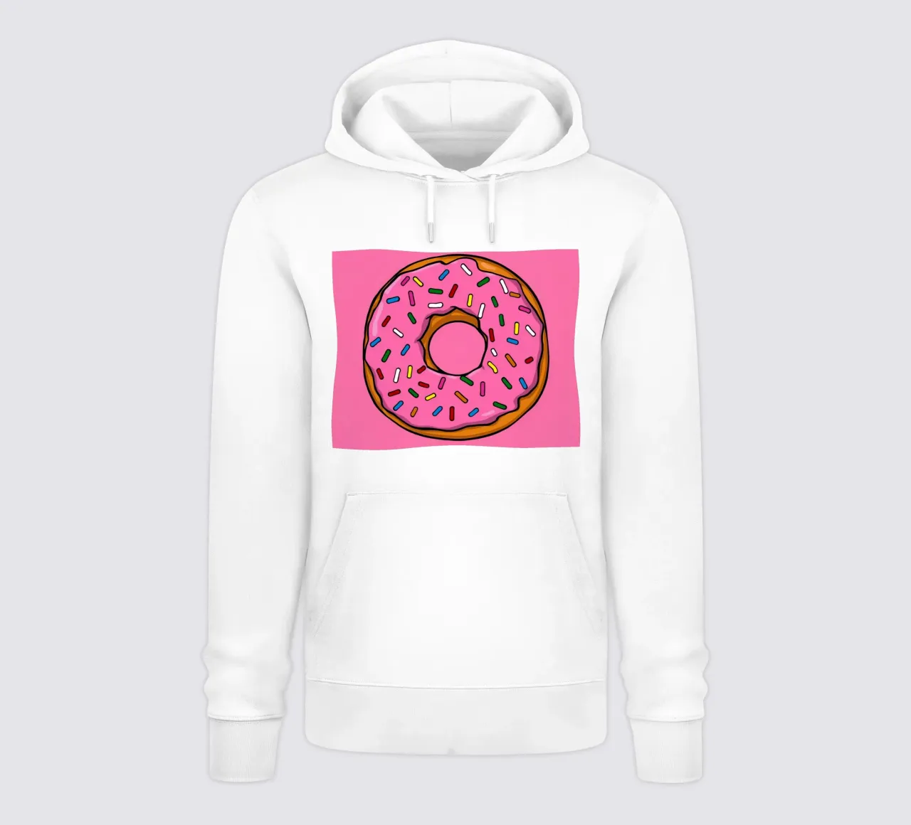 Ciambella con glassa rosa e zuccherini " Rotonda e orgogliosa " felpa con cappuccio da DesignDoodle