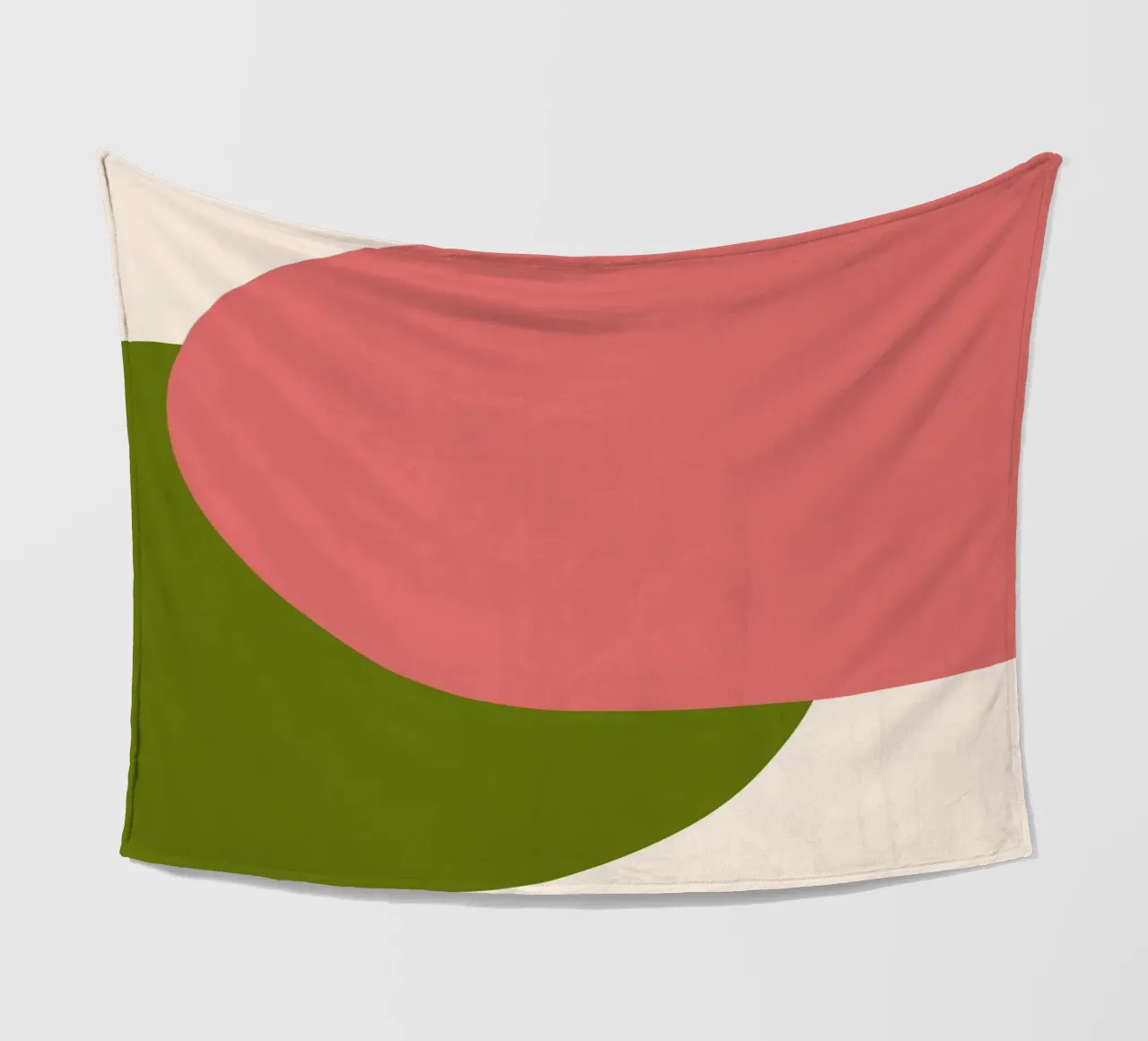 Pink Green Colorblocks coperta in pile da TijanaArtStudio88
