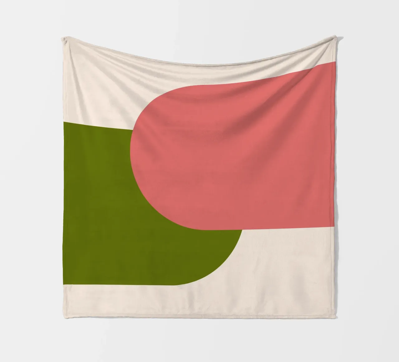 Pink Green Colorblocks coperta in pile da TijanaArtStudio88
