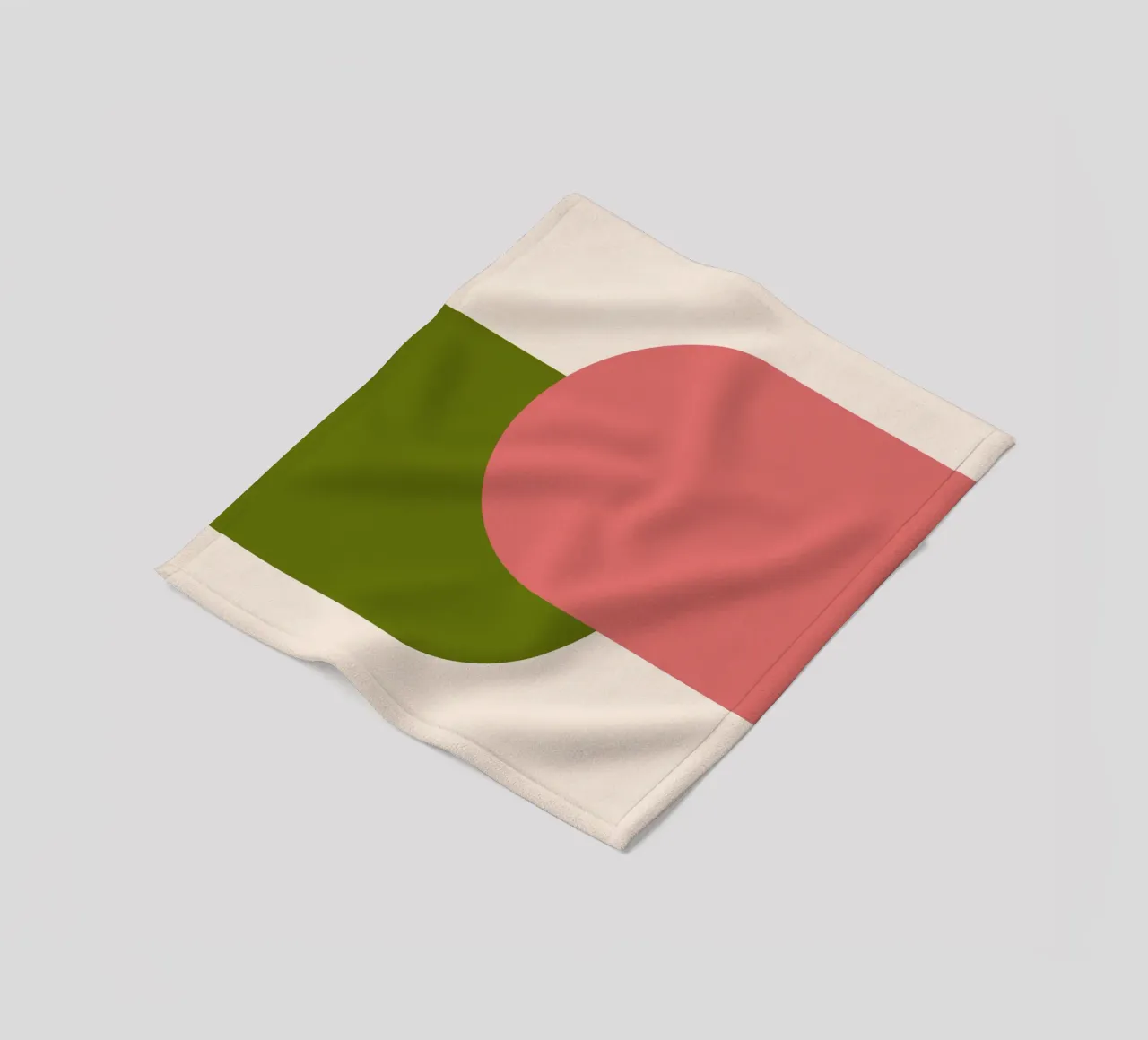 Pink Green Colorblocks coperta in pile da TijanaArtStudio88