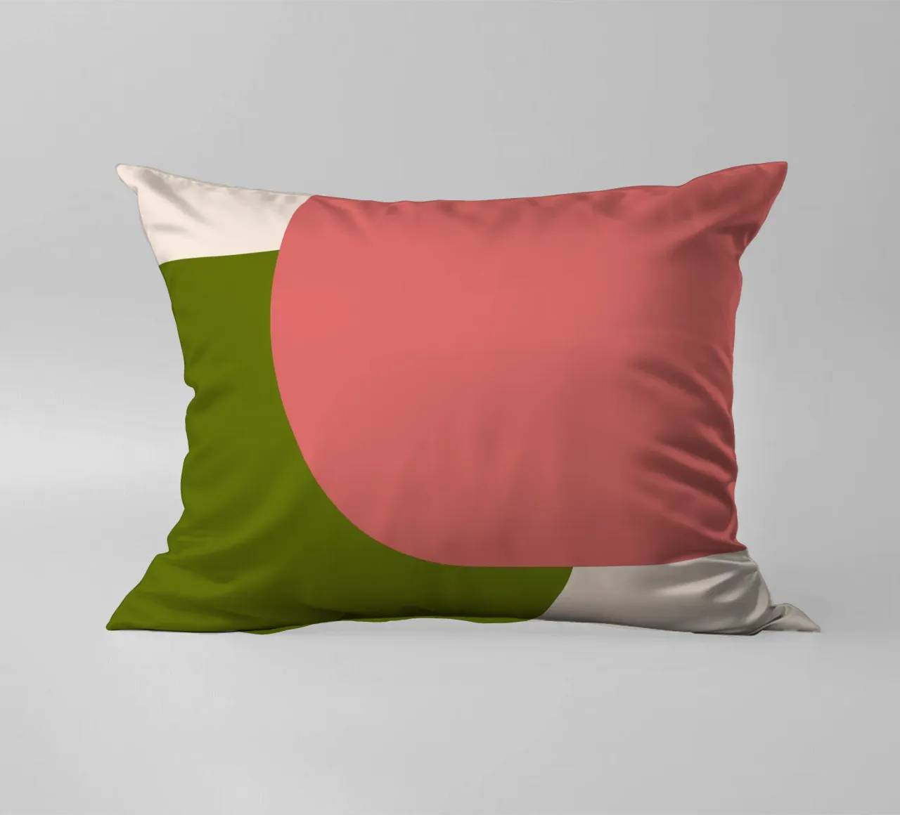 Pink Green Colorblocks cuscino da TijanaArtStudio88