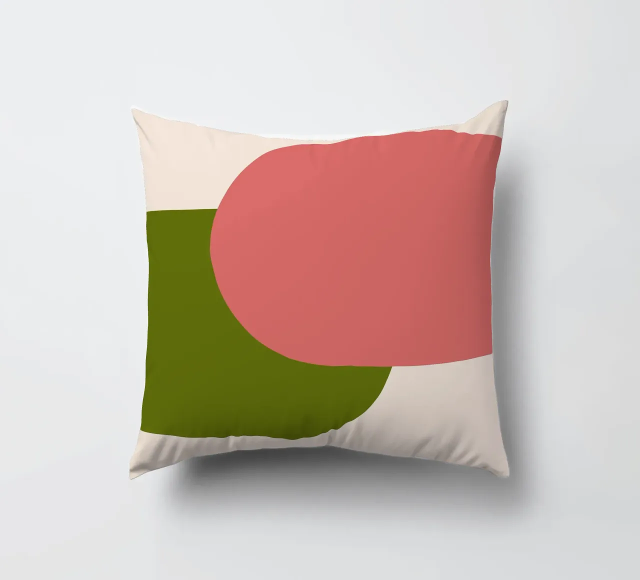 Pink Green Colorblocks cuscino da TijanaArtStudio88