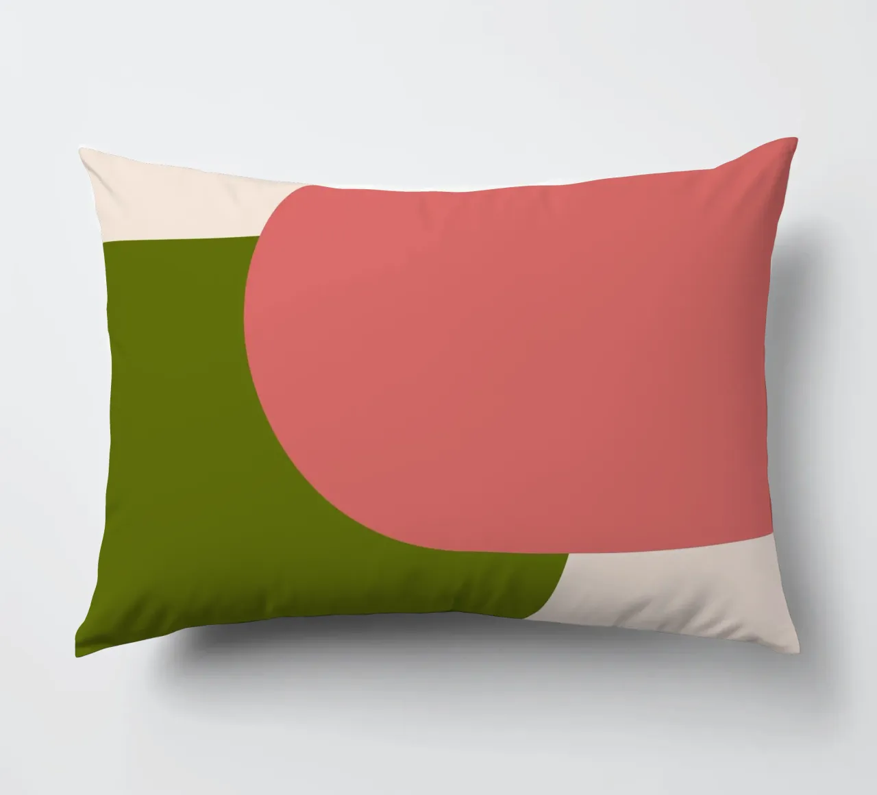 Pink Green Colorblocks cuscino da TijanaArtStudio88