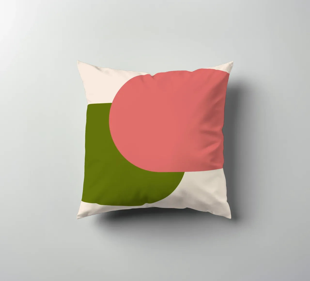 Pink Green Colorblocks cuscino da TijanaArtStudio88
