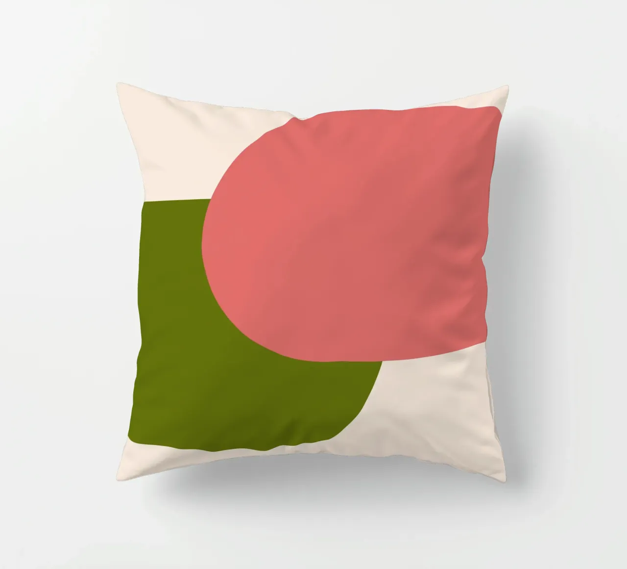 Pink Green Colorblocks cuscino da TijanaArtStudio88