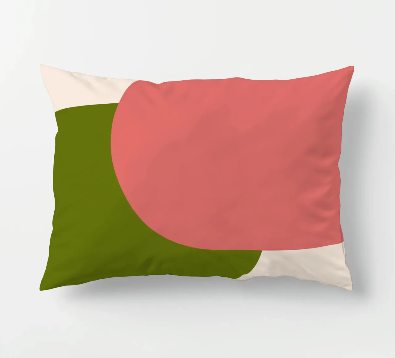 Pink Green Colorblocks cuscino da TijanaArtStudio88