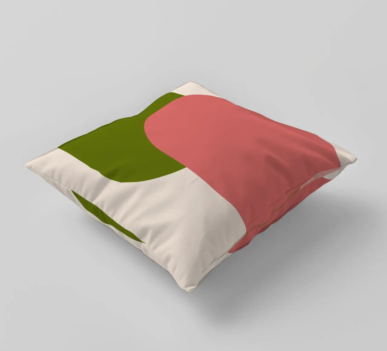 Pink Green Colorblocks cuscino da TijanaArtStudio88