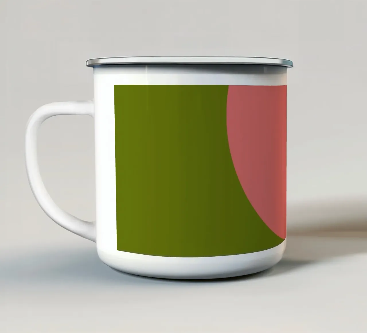 Pink Green Colorblocks tazza in smalto da TijanaArtStudio88