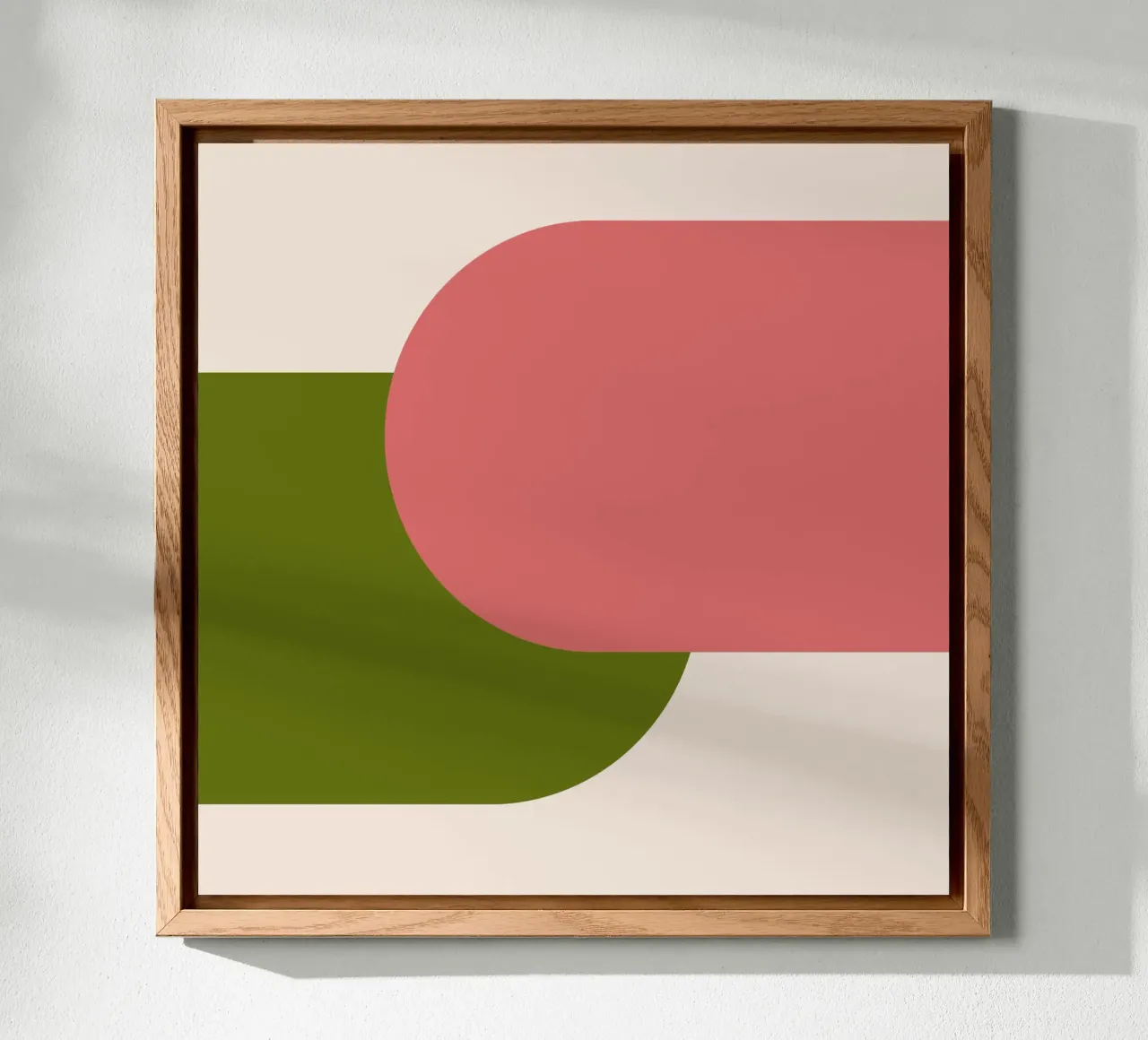 Pink Green Colorblocks alluminio dibond da TijanaArtStudio88