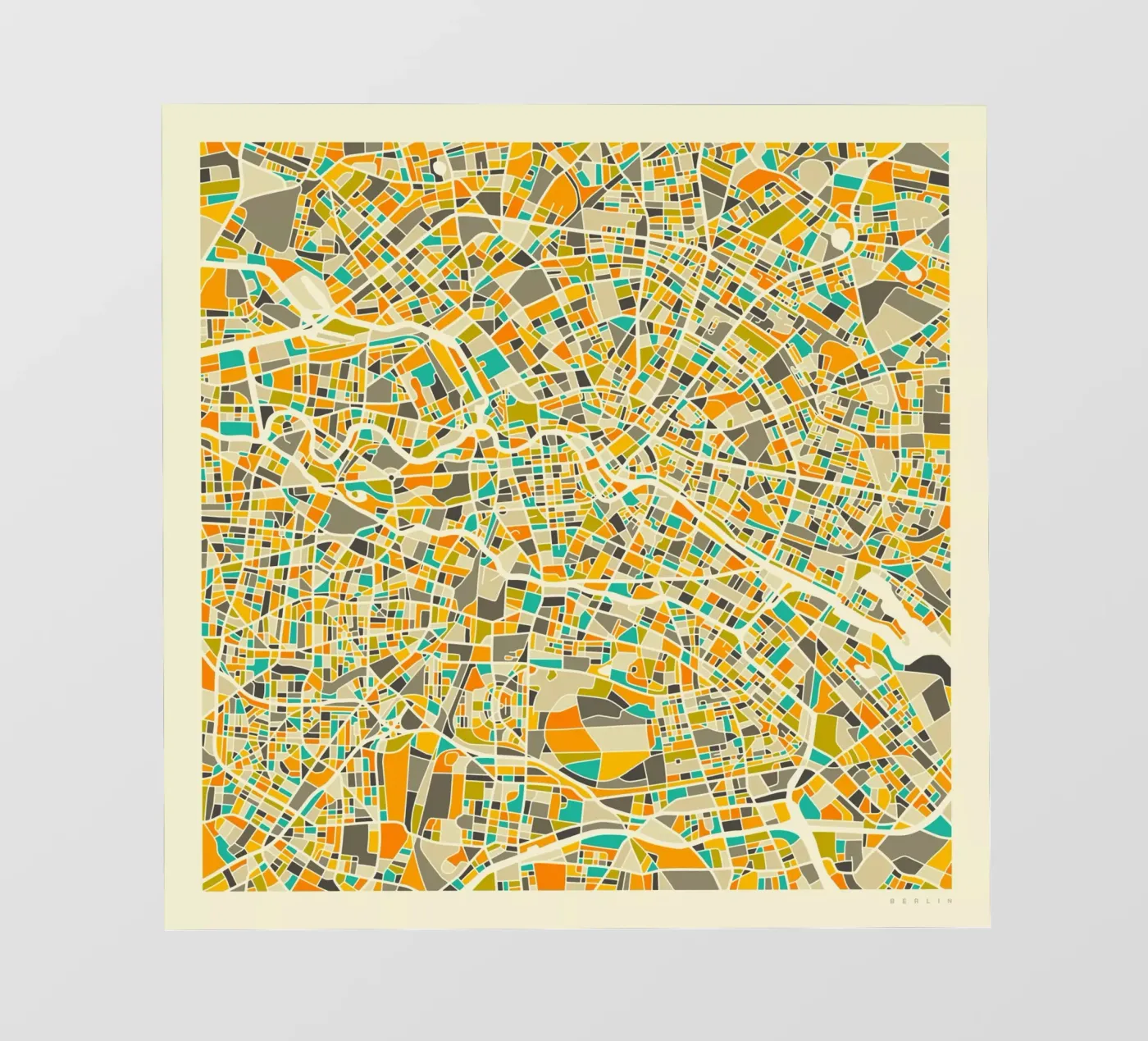 Berlin Map photo wallpaper by Jazzberry Blue