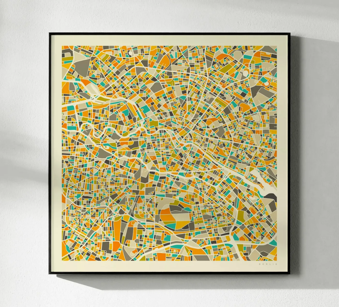 Berlin Map acryl van Jazzberry Blue