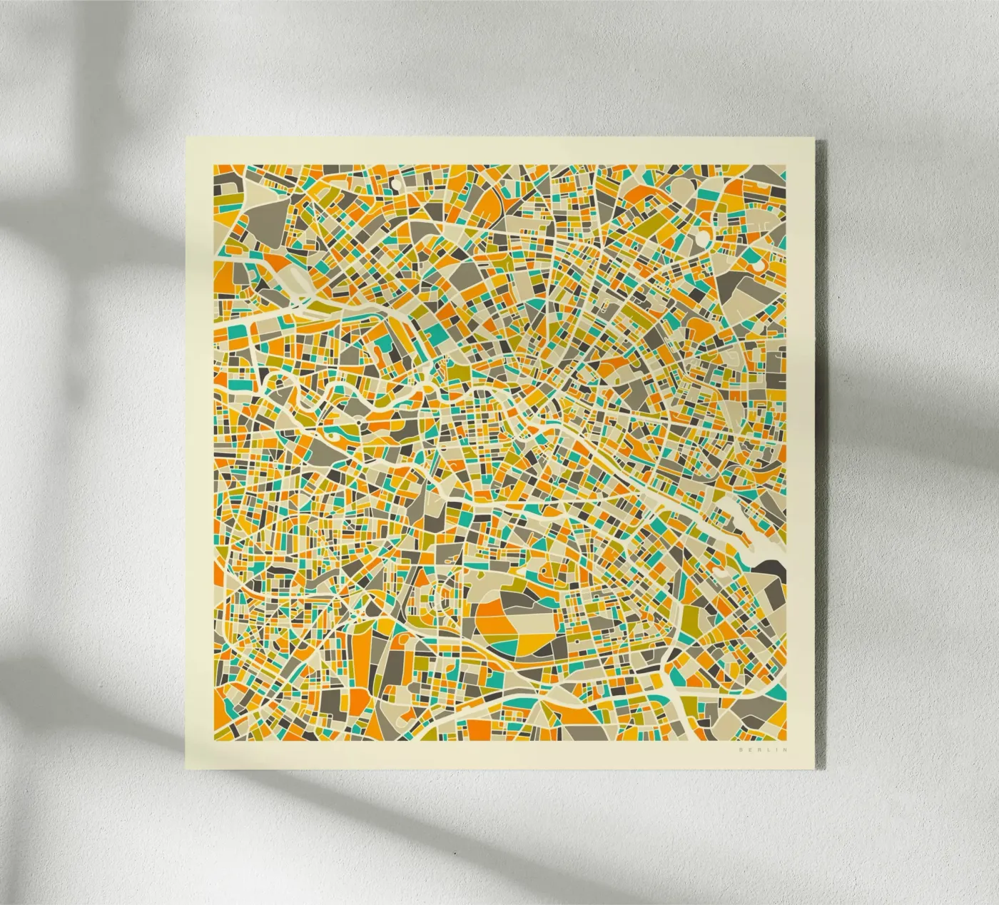 Berlin Map acryl van Jazzberry Blue