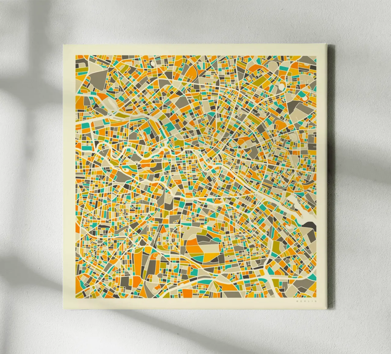 Berlin Map tela da Jazzberry Blue