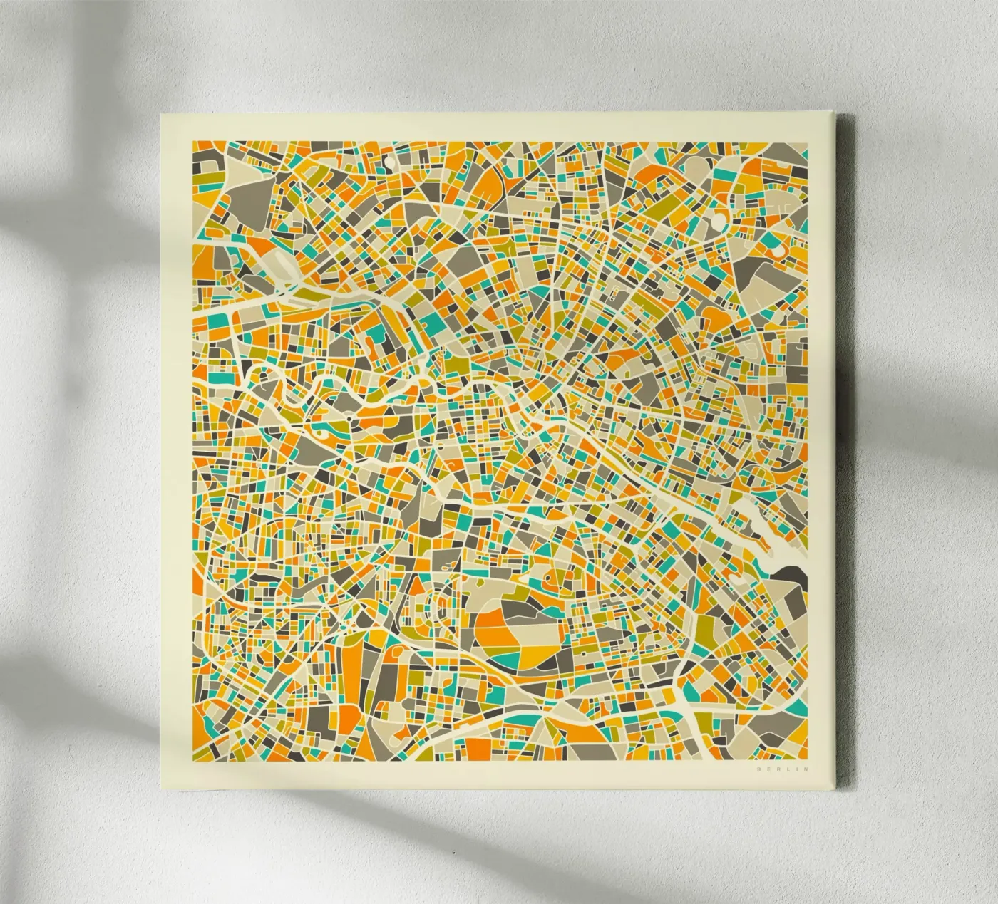 Berlin Map tela da Jazzberry Blue