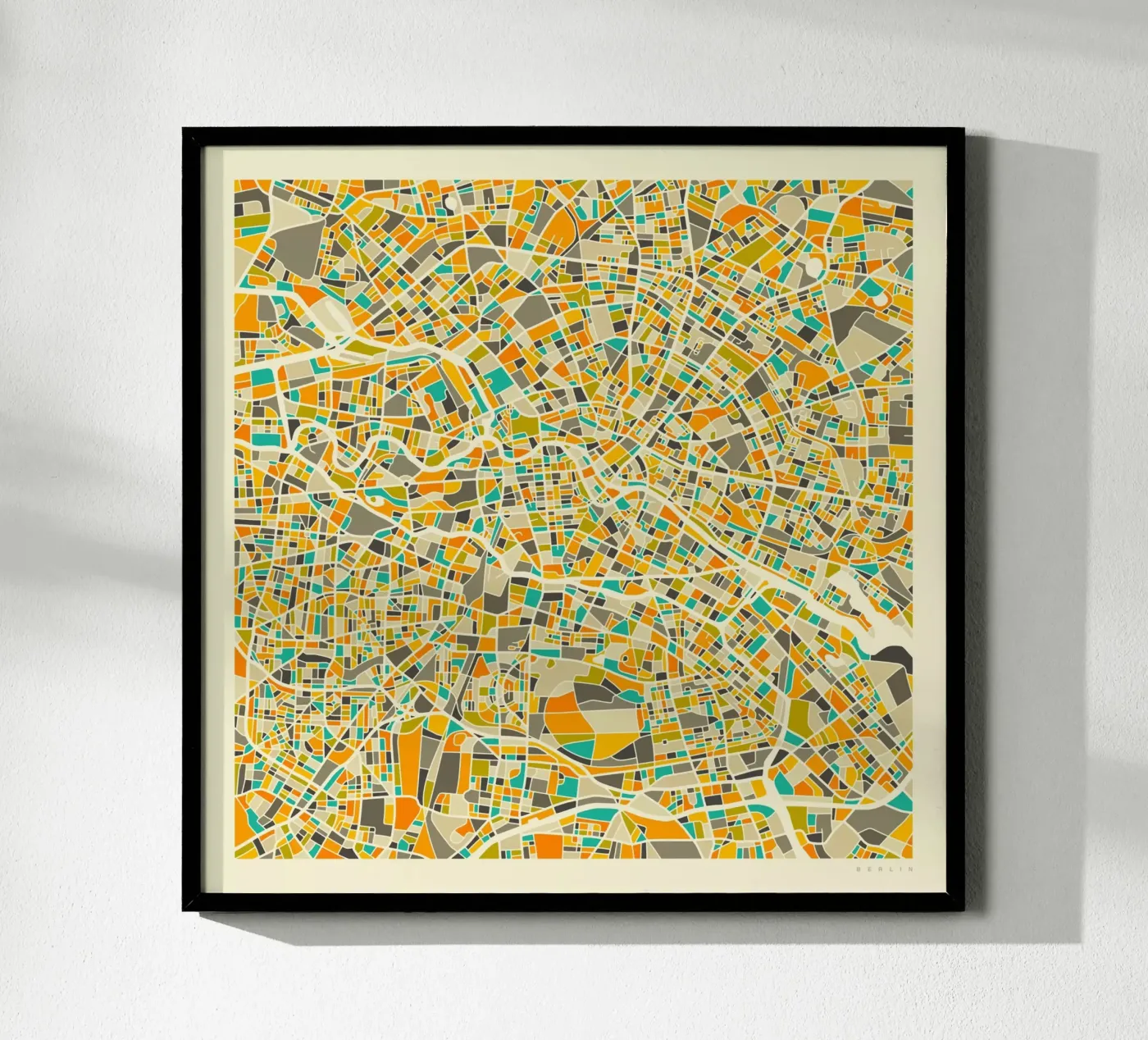Berlin Map poster van Jazzberry Blue