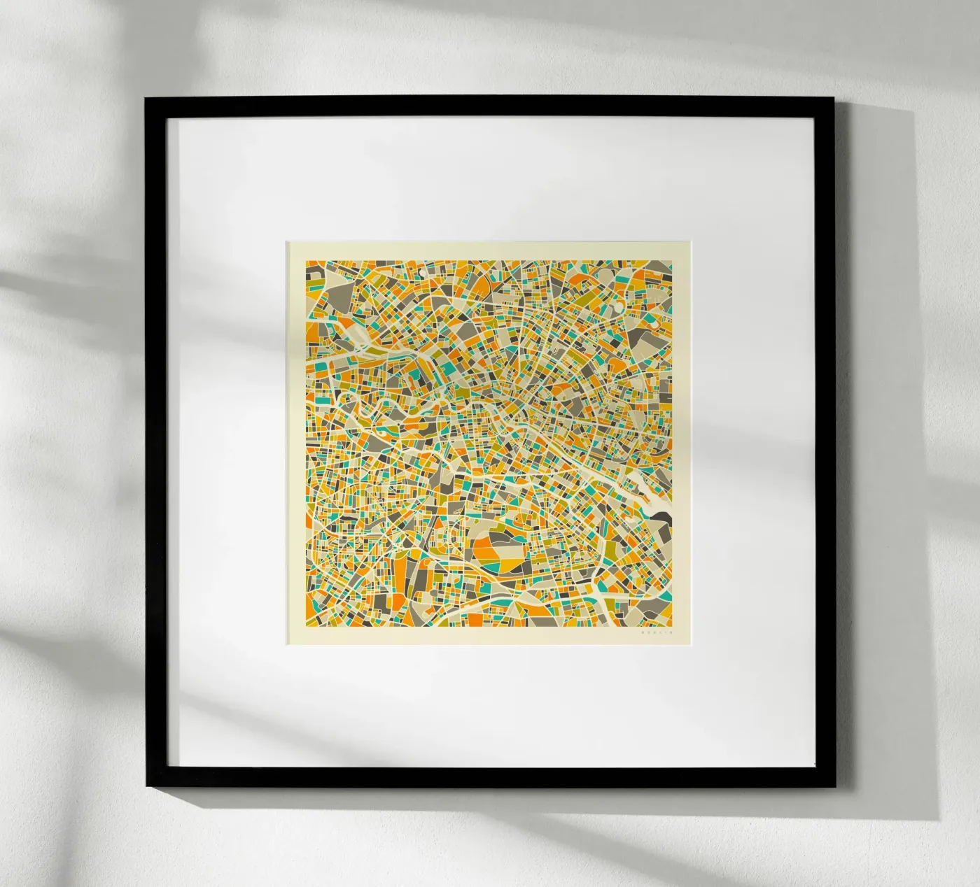 Berlin Map poster van Jazzberry Blue