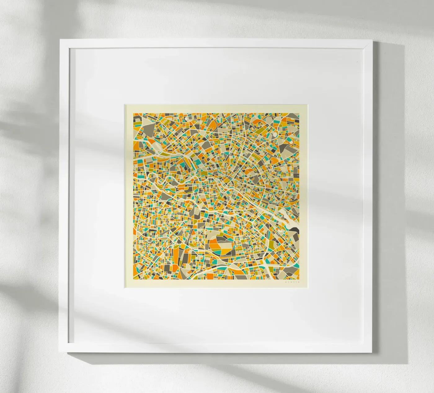 Berlin Map poster van Jazzberry Blue