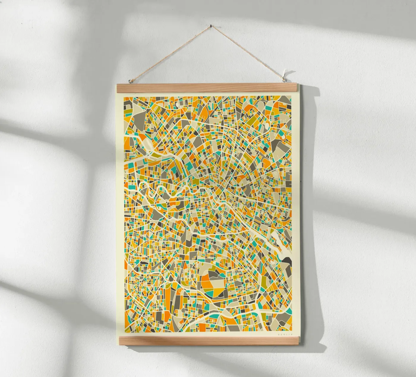 Berlin Map poster van Jazzberry Blue