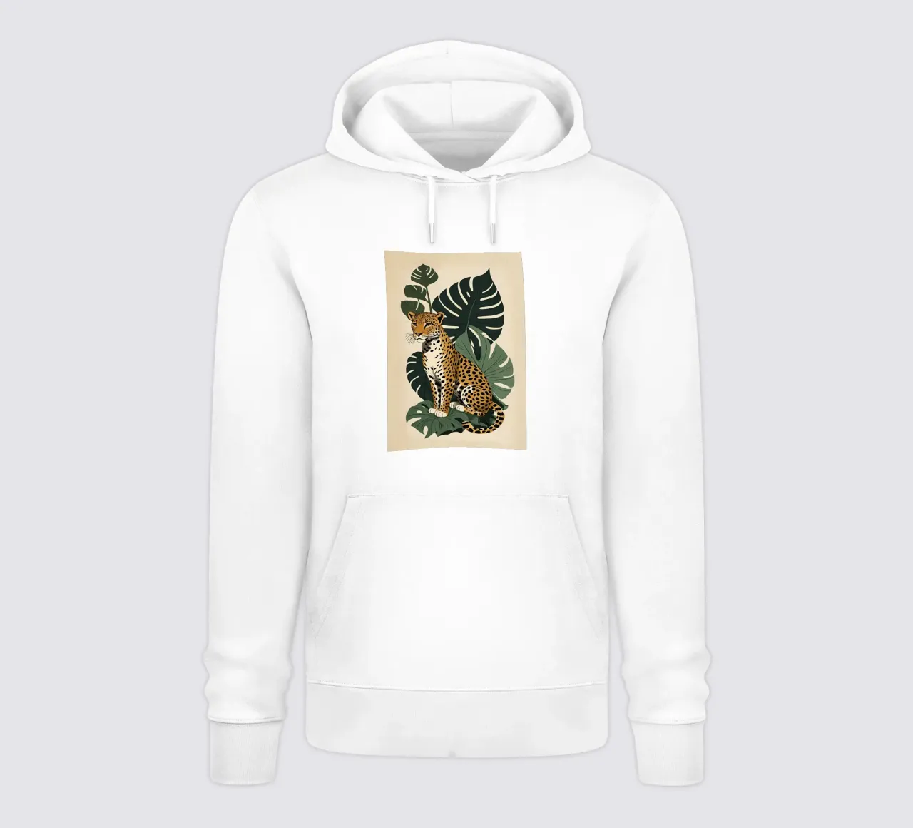 Design leopardato con foglie tropicali Bujaboom felpa con cappuccio da bujaboom