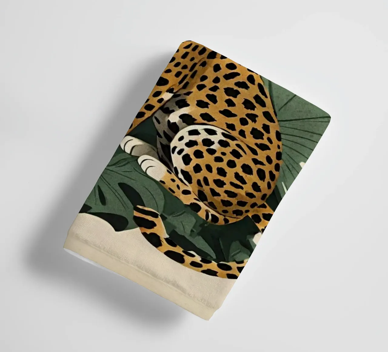 Design leopardato con foglie tropicali Bujaboom asciugamano da bagno da bujaboom