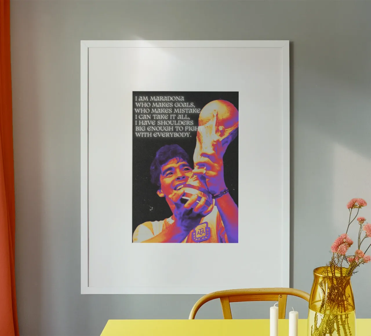 Diego Maradona carta hahnemühle da Limitless Prints