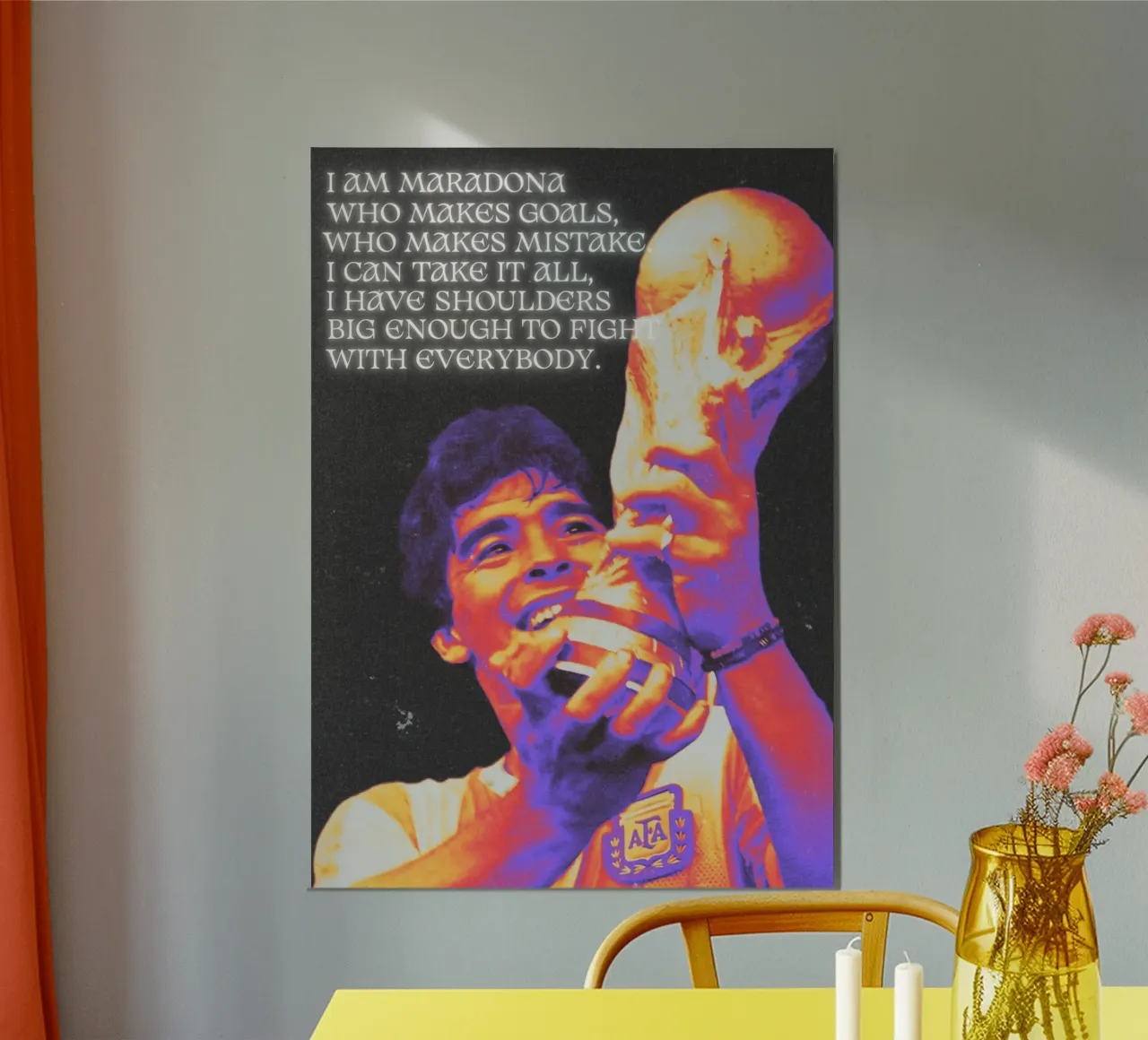 Diego Maradona carta hahnemühle da Limitless Prints