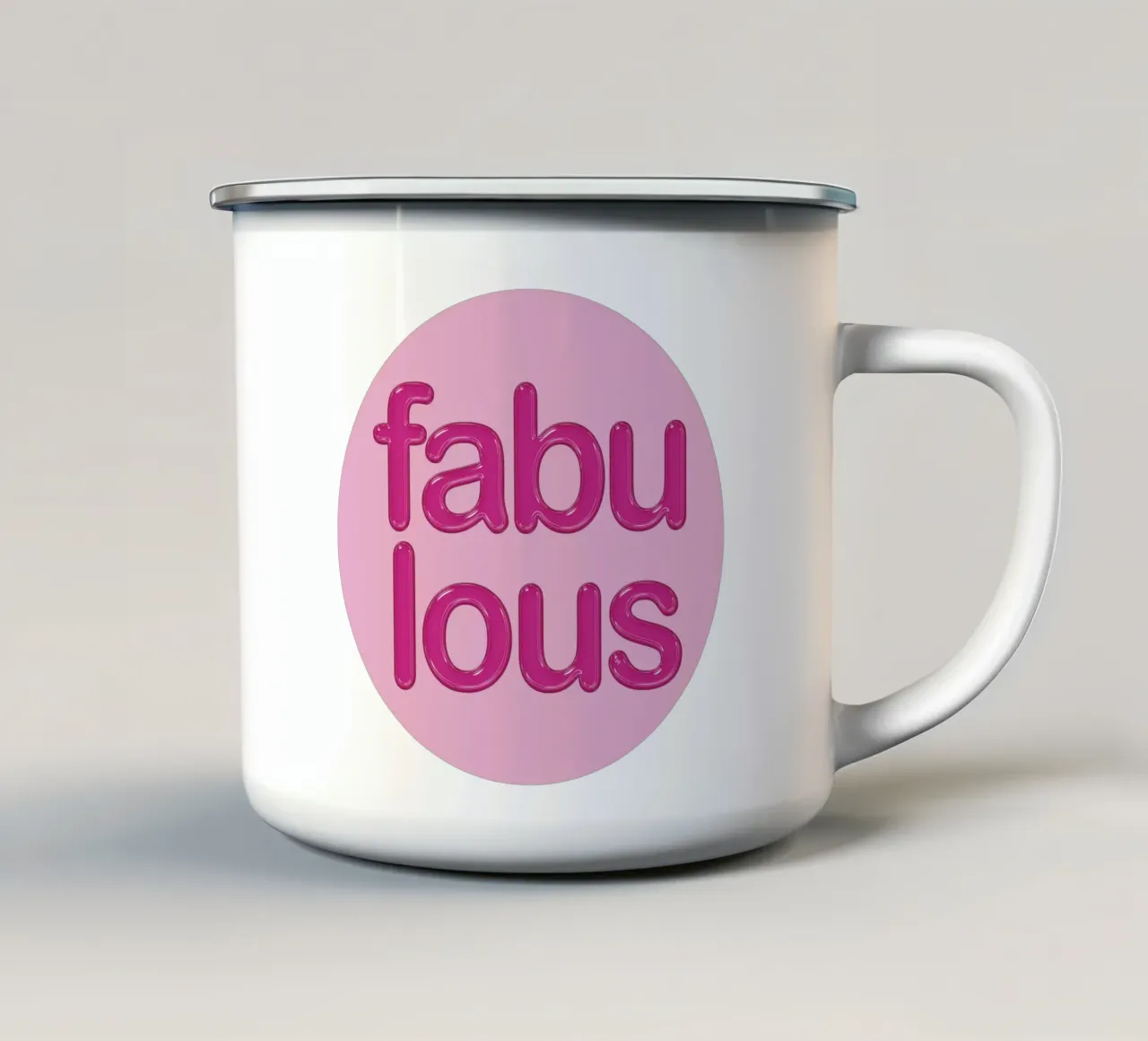Fabulous disco quote tazza in smalto da Martina